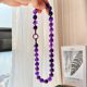 12mm High-Quality Natural Uruguayan Grape Purple Deep Purple Crystal Necklace Choker