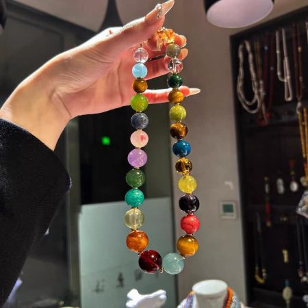 Colorful crystal necklace
