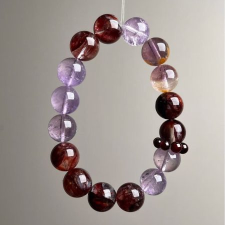 Amethyst Red Resin Flower Bracelet